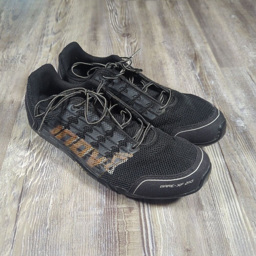 Inov8 Bare-XF 210 Ropetec Cross Training Black Barefoot Shoes Women's 9.5 Mens 8